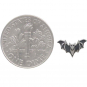 Sterling Silver Layered Bat Solderable Charm 6x10mm