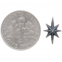 Sterling Silver North Star Solderable Charm 12x8mm