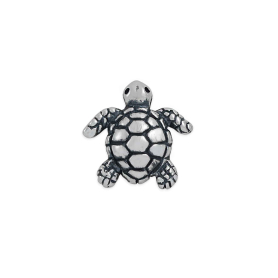 Sterling Silver Turtle Solderable Charm 10x10mm