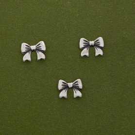 Nina Designs Sterling Silver Bow Solderable Charm 7x10mm