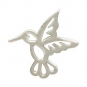 Sterling Silver Tiny Hummingbird Solderable Charm 10x10mm