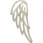Sterling Silver Tiny Angel Wing Solderable Charm 14x6mm