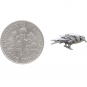 Sterling Silver Raven Solderable Charm 7x15mm