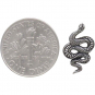 Sterling Silver Textured Snake Solderable Charm 16x9mm