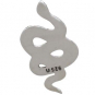 Sterling Silver Textured Snake Solderable Charm 16x9mm