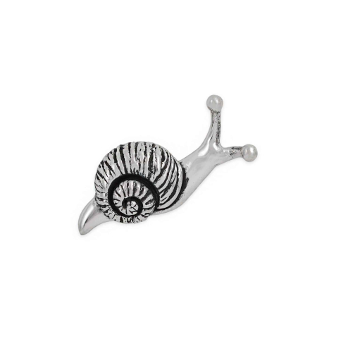 Nina Designs Sterling Silver Snail Solderable Charm 5x14mm