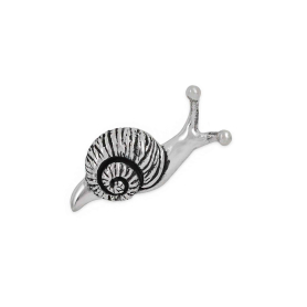 Sterling Silver Snail Solderable Charm 5x14mm