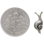 Sterling Silver Snail Solderable Charm 5x14mm with Dime
