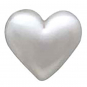 Sterling Silver Dimensional Heart Solderable Charm 5x5mm