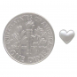 Sterling Silver Dimensional Heart Solderable Charm 5x5mm