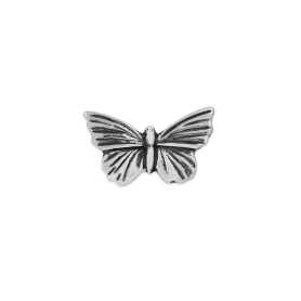Sterling Silver Detailed Butterfly Solderable Charm 6x10mm