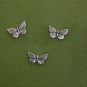 Sterling Silver Detailed Butterfly Solderable Charm 6x10mm