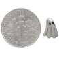 Sterling Silver Ghost Solderable Charm 10x7mm with Dime