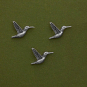 Sterling Silver Hummingbird Solderable Charm 10x15mm