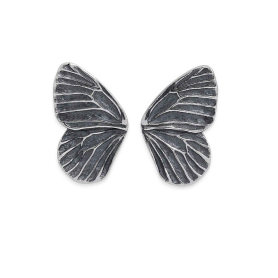Sterling Silver Butterfly Wing Solderable Charm Set 13x8mm