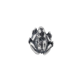 Sterling Silver Frog Solderable Charm 9x8mm