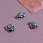 Sterling Silver Frog Solderable Charm 9x8mm