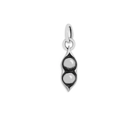 Luxe Silver Plate Two Peas in a Pod Charm 18x4mm