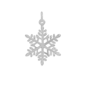Luxe Silver Plate Snowflake Charm 24x16mm