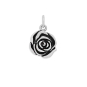 Luxe Silver Plate Rose Charm 17x11mm