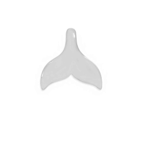 Luxe Silver Plate Whale Tail Charm 15x15mm