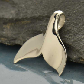 Luxe Silver Plate Whale Tail Charm