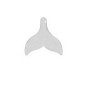 Luxe Silver Plate Whale Tail Charm 15x15mm