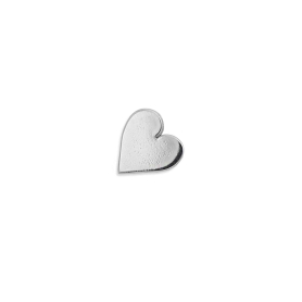 Luxe Silver Plate Heart Bead 7x8mm