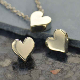 Luxe Silver Plate Heart Beads