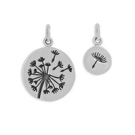 Luxe Silver Plate Dandelion Charm Set