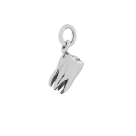 Luxe Silver Plate Tooth Charm 15x8mm