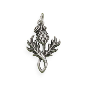 Luxe Silver Plate Thistle Charm 26x15mm
