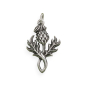 Luxe Silver Plate Thistle Charm 26x15mm