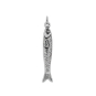 Luxe Silver Plate Sardine Pendant 38x6mm