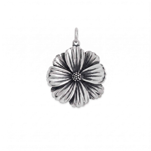 Luxe Silver Plate Cosmos Charm 28x21mm