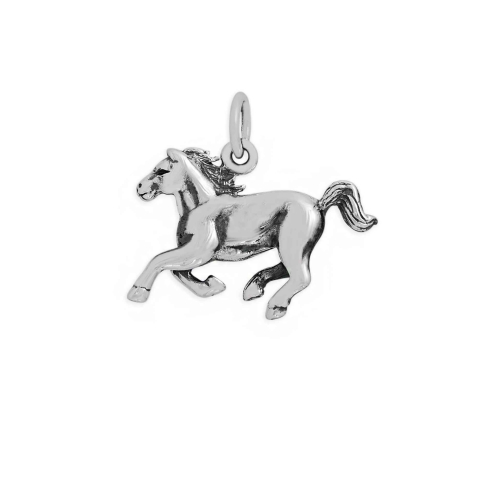 Luxe Silver Plate Horse Charm 16x18mm