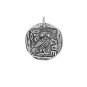 Luxe Silver Plate Ancient Owl Coin Charm 24x19mm