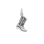 Luxe Silver Plate Cowboy Boot Charm 19x10mm