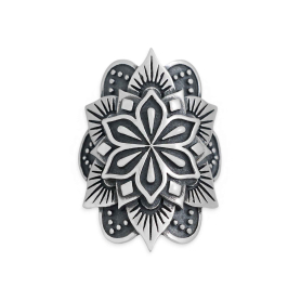 Luxe Silver Plate Mandala Ring