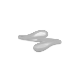 Luxe Silver Plate Adjustable Teardrop Ring