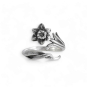 Silver Plate Adjustable Daffodil Ring - March 