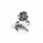 Luxe Silver Plate Adjustable Poppy Ring - August