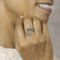Silver Plate Adjustable Cosmo Ring - October on hand