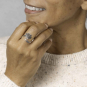 Silver Plate Adjustable Narcissus Ring  on hand