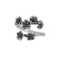 Luxe Silver Plate Forget Me Not Adjustble Ring