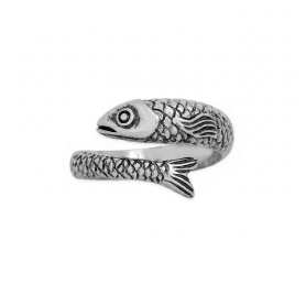 Luxe Silver Plate Adjustable Sardine Ring