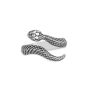 Luxe Silver Plate Scaled Adjustable Snake Ring     