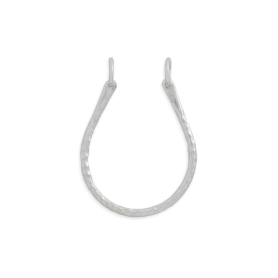 Luxe Silver Plate Hammered U Shape Festoon 25x19mm