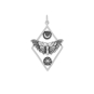 Luxe Silver Plate Moth Charm with Sun and Moon 35x21mm