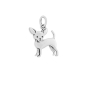 Luxe Silver Plate Chihuahua Dog Charm 18x12mm